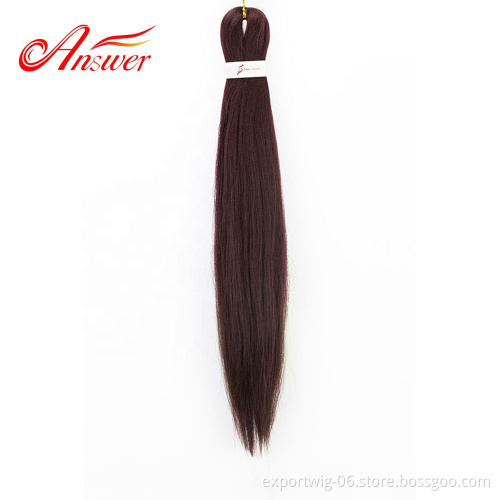 Bulk pre stretched braiding hair can be use hot water jumbo braiding hair synthetic prestretched